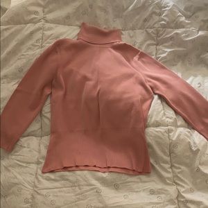 Ann Taylor LOFT pink turtleneck